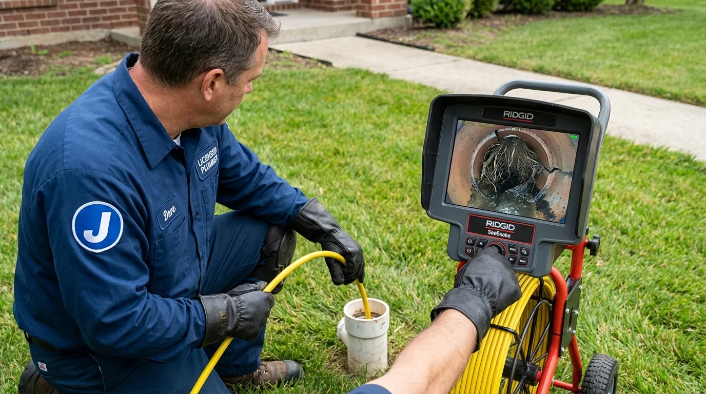 Sewer camera inspection being performed by Johns Plumbing LLC in Fountain Valley